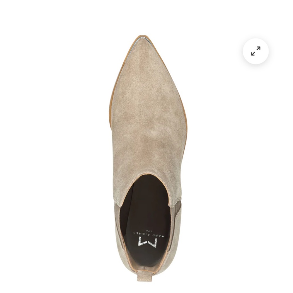 Marc Fisher Yale Tan Suede Ankle Boots - Picture 2 of 7